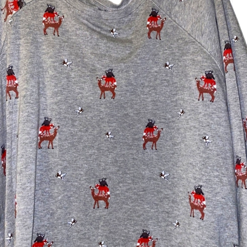 Sweater shirt with woodland animals